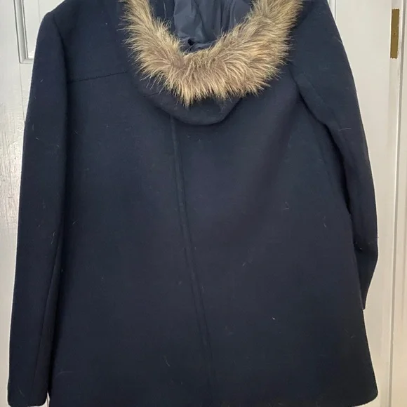 Navy blue hooded coat from J Crew - Picture 5 of 6